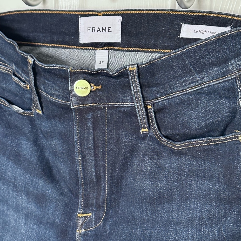 Frame Le High Waist Flare Jeans color wythe